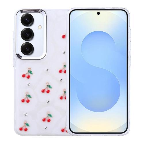 Samsung Galaxy S24 Plus Uyumlu Kamera Korumalı Kiraz-Fiyonk Figürlü Silikon Kapak