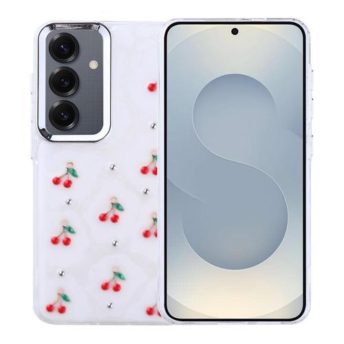 Samsung Galaxy S24 Uyumlu Kamera Korumalı Kiraz-Fiyonk Figürlü Silikon Kapak