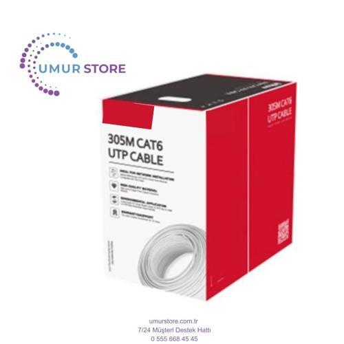 305m Utp Cat6 23 Awg Cca Polyester Pvc Cat6 Kablo Beyaz
