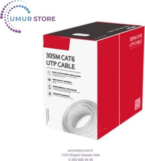 305m Utp Cat6 23 Awg Cca Polyester Pvc Cat6 Kablo Beyaz