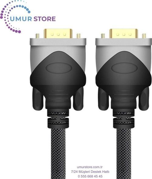 SWV9009 Örgülü 15 Pinli 1080P VGA Kablosu - 1m