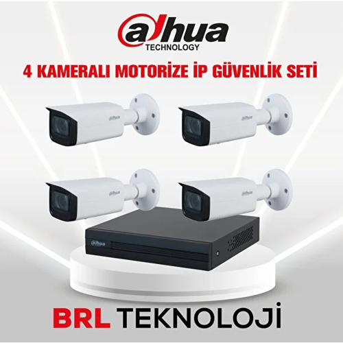 4 Kameralı 2 Mp Motorize Ip Güvenlik Kamera Seti