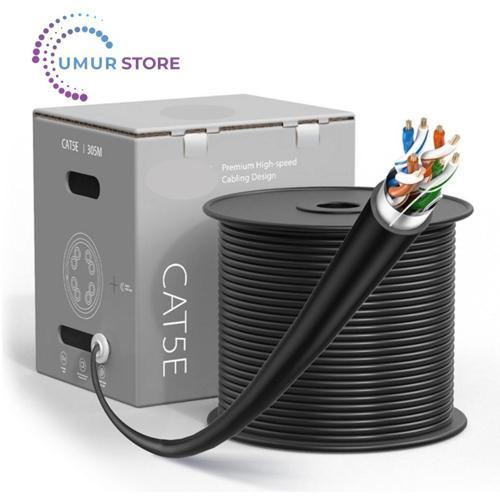 CAT5E Utp Bakır Lan Veri Kablosu 305MT 23 Awg Siyah Pvc