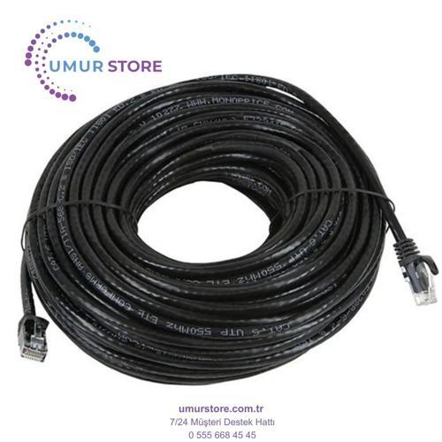 15M (50FT) Cat6 Lan Patch Ethernet Kablo 24AWG 550 Mhz Örgülü
