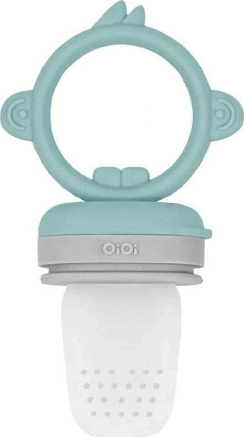 Nessiworld  Silikon Püre Meyve Sebze Emziği Aqua Green / Powder Grey