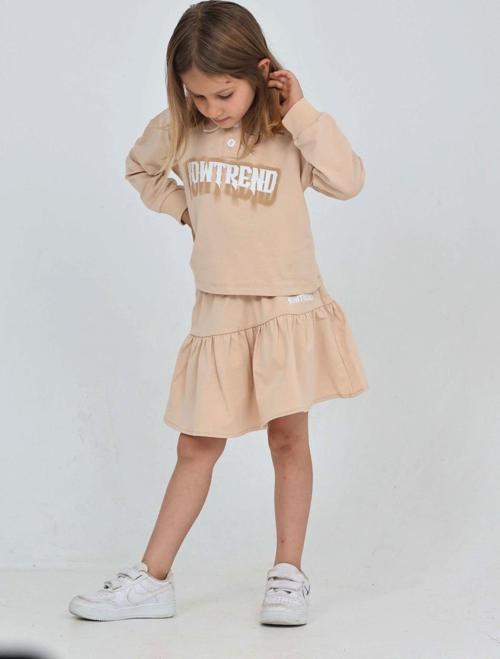 Toontoy Kız Çocuk Nowtrend Baskılı Etekli Takım