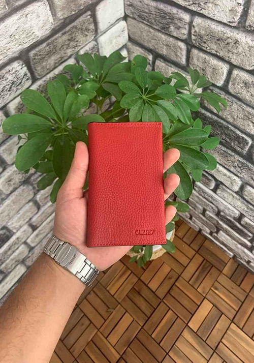 Kırmızı Hakiki Deri Pasaport Kılıfı Erkek / Kadın P5249