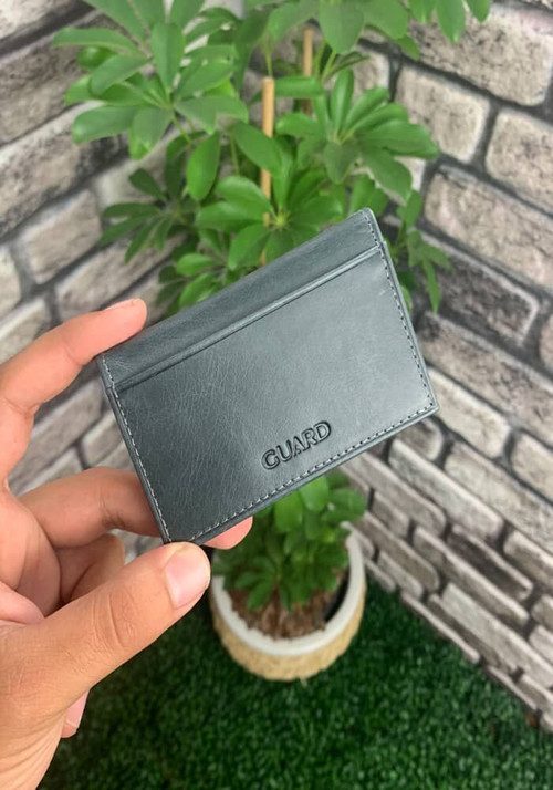 Antik Siyah Hakiki Deri Kartlık Erkek / Kadın P1169