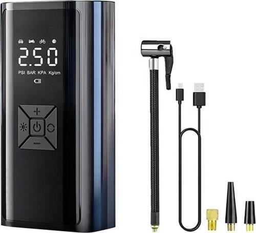 Şarjlı Dijital Göstergeli 120W 150 PSI Lastik Hava Pompası Lastik Kompresör