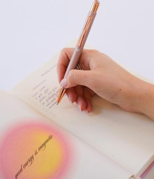 Rose Kalp Baskılı Tükenmez Kalem