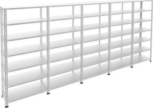 7 Katlı 5'li Galvaniz Çelik Raf - Depo, Arşiv, Kiler, Dosya, Market Rafı