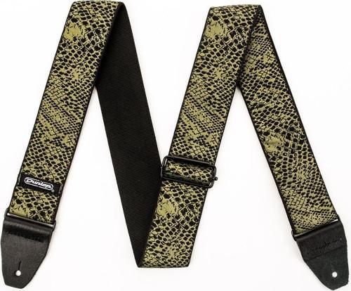 D6724 Jacquard Serpentine Green Gitar Askısı