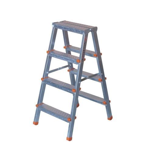 4+4 Basamaklı Çift Çıkışlı Galvanizli Profil Merdiven | Ev, Bahçe, İş Yeri İçin