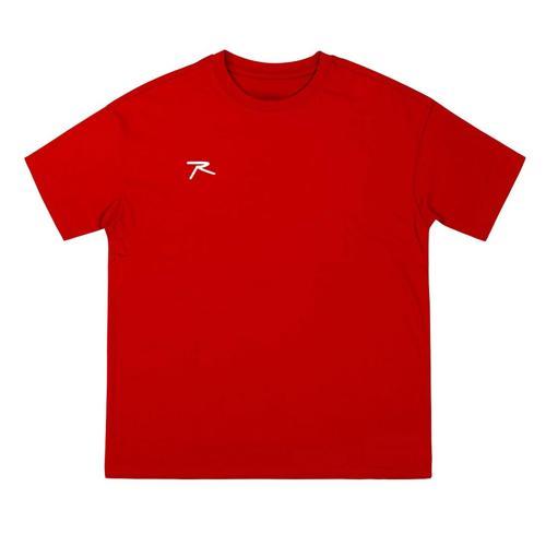 %100 Pamuk Oversize Basic T-Shirt LATUS KIRMIZI