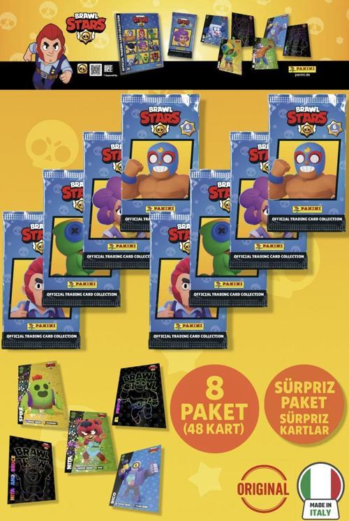 Brawl Stars Panini Resmi Kart Paketi: 8 Paket (48 Kart)