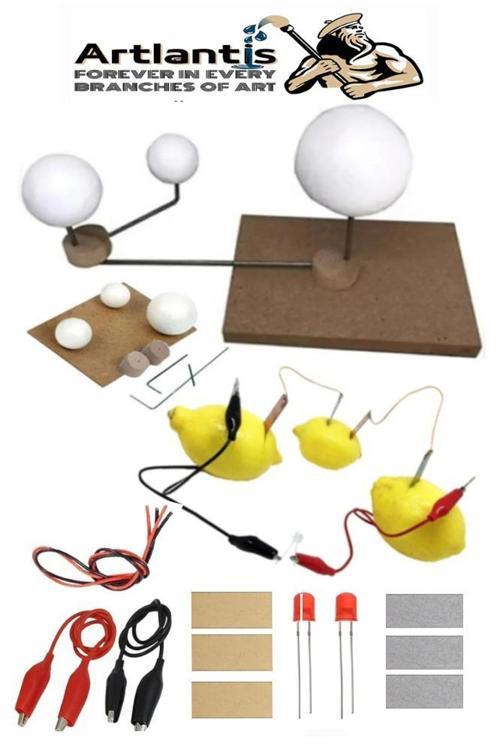 Dünya Güneş Ay Deney Seti ve Limon Deney Seti 1 Paket Proje Tasarım Okul Deney Seti