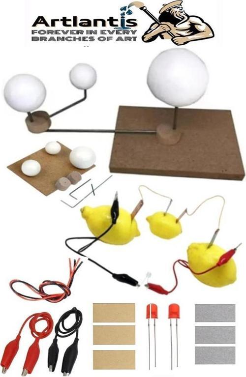 Dünya Güneş Ay Deney Seti ve Limon Deney Seti 1 Paket Proje Tasarım Okul Deney Seti