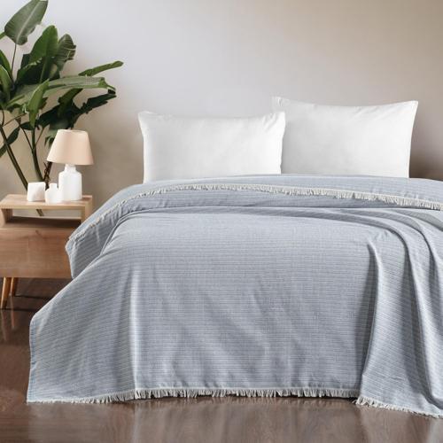 Home Luca Çift Kişilik Pike 200x220 Cm-İndigo