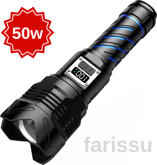 RT-397 50W 1000 Lümen Şarjlı LED El Feneri 4800 mah şarjlı pil