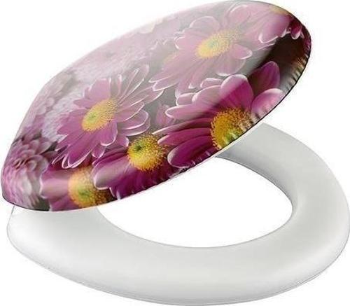 BUFFER® Çiçekli Tuvalet Kapağı Süngerli Ekstra Yumuşak Wc Klozet Kapağı