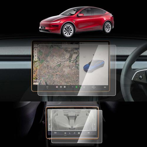 Tesla Model Y 2025 juniper için 2 adet ön+ arka ekran koruyucu set nano flex ekran koruyucu