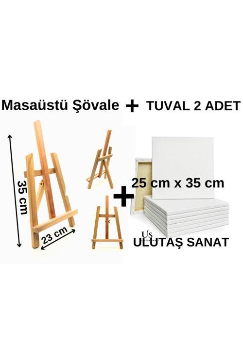 Masaüstü Şövale Üç Ayaklı, Resim Şövalesi, 25X35 Tuval 2 Adet