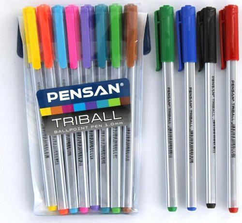 Triball 1Mm 12 Tam Renk Tükenmez Kalem Set