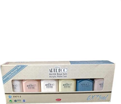 6X75Ml Akrilik Boya İskkampuskirtasiyeminav Renkleri Set