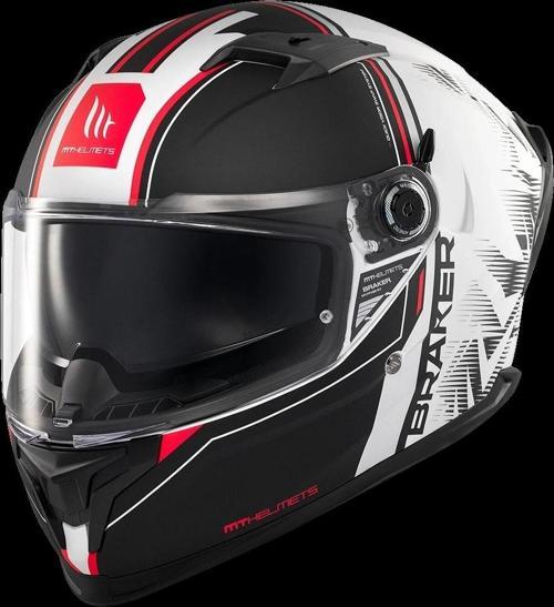 KASK MT BRAKER SV CHARM A1 MAT SİYAH/BEYAZ