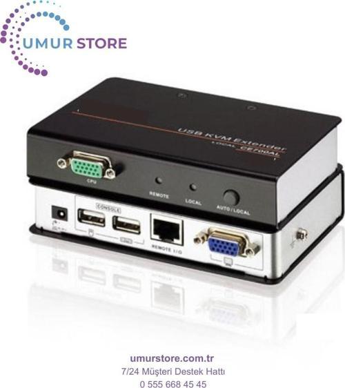 Vga Kvm (Keyboard/Video Monitor/Mouse) Mesafe Uzatma Cihazı, 150 Metre, Usb Konsol, Esd Gerilimdeki 