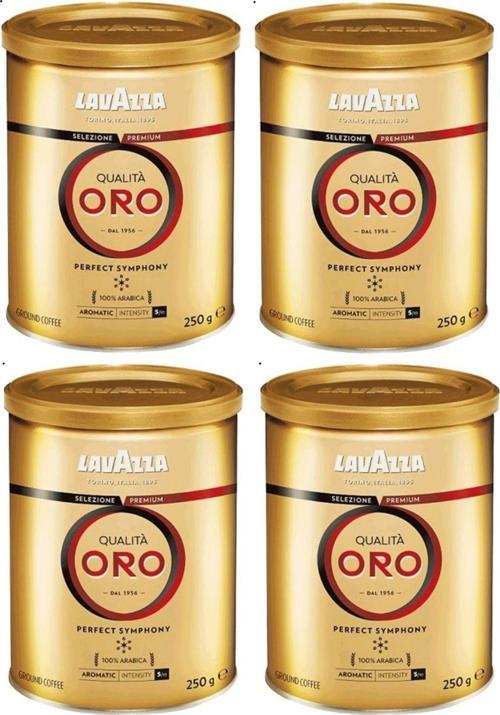 Qualita Oro Filtre Kahve Teneke Kutu Dörtlü Set (250 GR x 4=1 kg) Orijinal