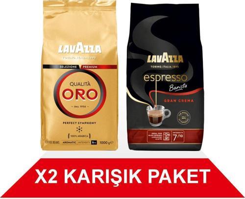 Qualità Oro + Espresso Barista Gran Crema Çekirdek Kahve (1000gr) 2'Li Paket