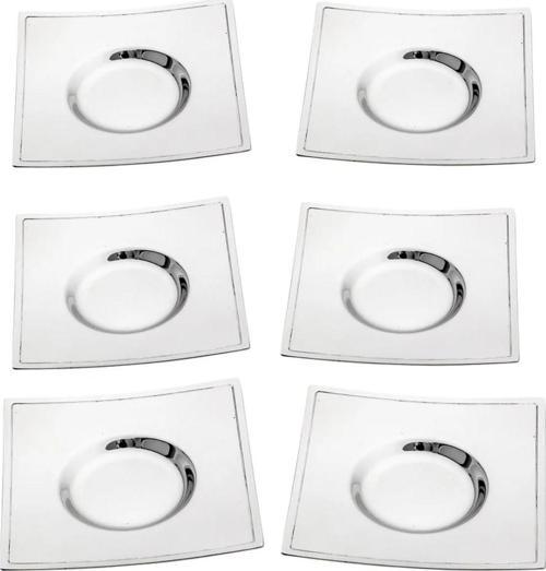 Timeless Cubic 6'Lı Çay Tabağı Seti