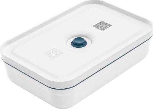 Fresh & Save Vakumlu Yemek Taşıma Kabı, L Düz, Plastik, Beyaz-Akdeniz Mavisi