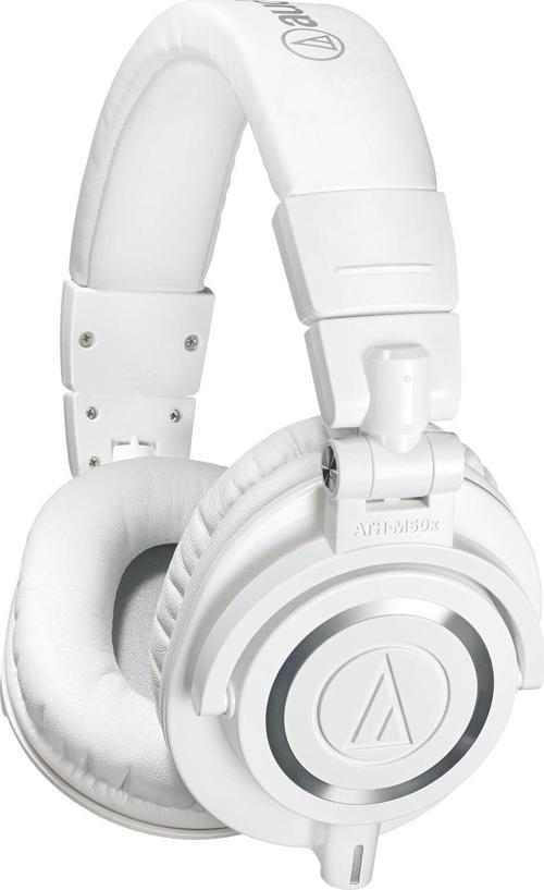 Audio-Technica M50Xwh Stüdyo Kulaklık Beyaz Kablolu, Kapalı - Creators, Dj'Ler, Podcasting, Kayıt Ve