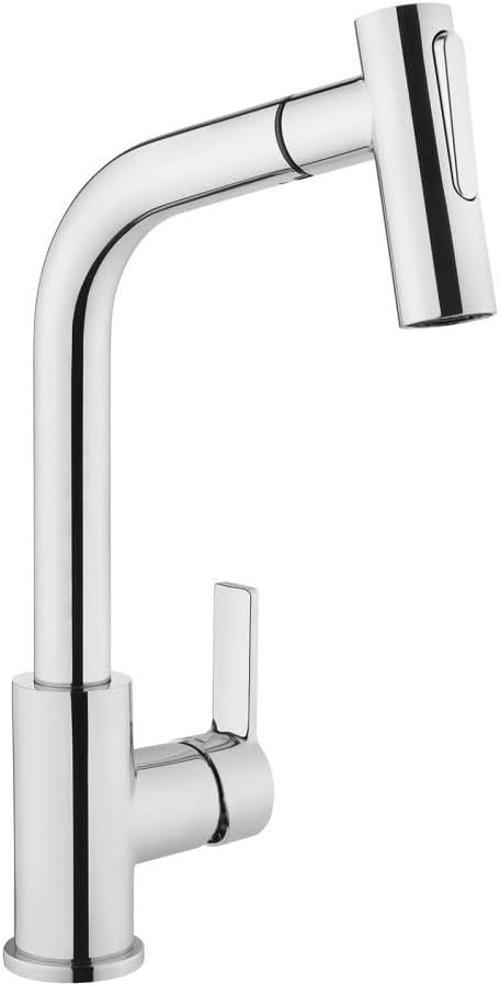 Maestro A42146 Pull-Out Eviye Bataryası, 24 Cm Yükseklik, 6 L/Dk Akış Hızı, Krom