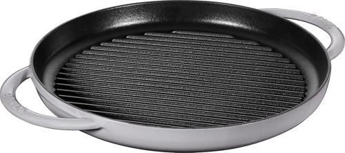 Grill Pans Çift Kulplu Döküm Izgara Tava, Gri