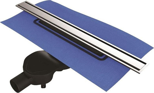 V-Flow Eco-Flow 5702036 Duş Kanalı Yandan Çıkışlı Dk100 Mat Krom