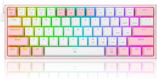 K617 Fizz Rgb Red Switch Kablolu White/Pink Compact Gaming (Oyuncu) Klavye