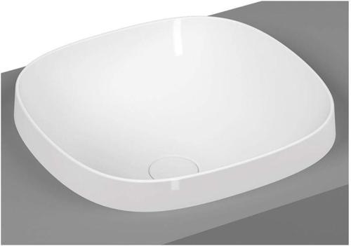 Frame 5654B403-0016 Tezgah Üstü Kare Lavabo, Vitra Clean, 41 Cm, Beyaz