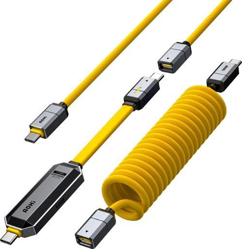 Spliceable 2'Si 1 Arada Hızlı Şarj Ve Veri Depolama Kablosu Seti, 240W Pd 3.1 Usb C - Usb C Kab