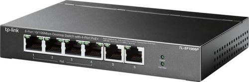 Tl-Sf1006P, 6-Port 10/100Mbps Desktop Switch With 4-Port Poe+