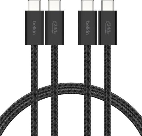 2'Li Örgülü Usb-C - Usb-C Kablo, 1,5 M, 240 W, Yumuşak, Esnek Ve Hızlı Şarj Kablosu, Iphone 1