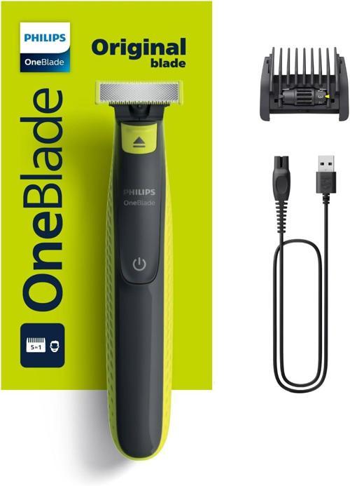 Oneblade Qp2724/20 Yüz Hibrit Tıraş Makinesi, Misket Limonu Yeşili, Kömür Grisi