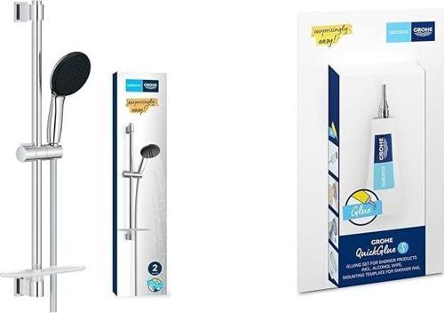 Vitalio Start 110 Sürgülü Duş Seti Sabunluklu + 2 Adet Quickglue Banyo Ürünleri Yapıştırıcı Se