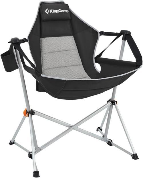 Kingcamp Orchid Salıncaklı Katlanır Kamp Sandalyesi Black/Grey