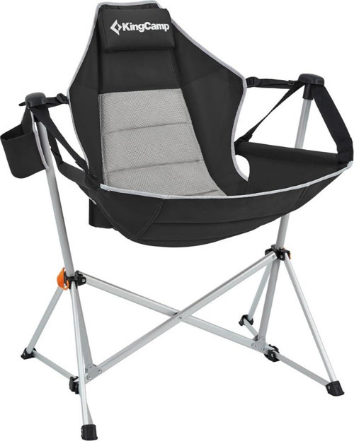 Kingcamp Orchid Salıncaklı Katlanır Kamp Sandalyesi Black/Grey