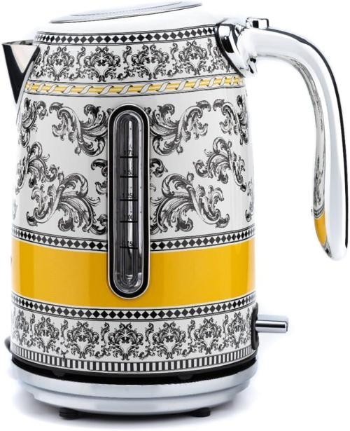 Gem Royal Margery 1.7 Litre Sarı Siyah Desenli Su Isıtıcısı
