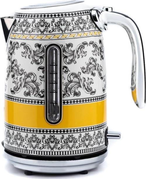 Gem Royal Margery 1.7 Litre Sarı Siyah Desenli Su Isıtıcısı