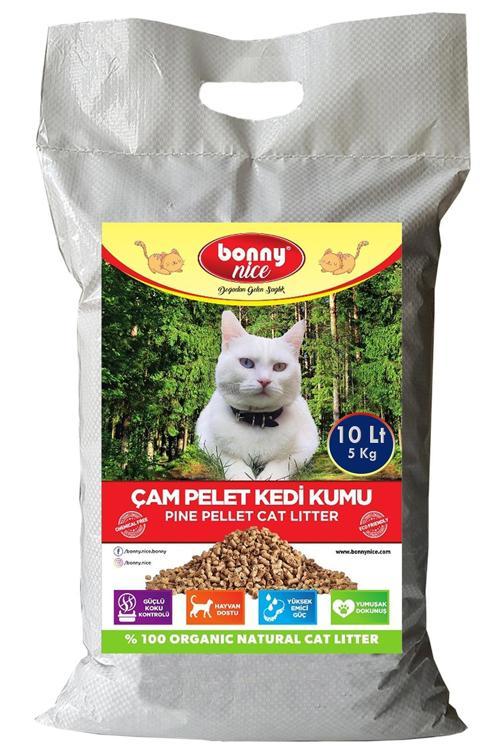 Doğal Çam Peleti Kedi Kumu 5 Kg 10 Lt